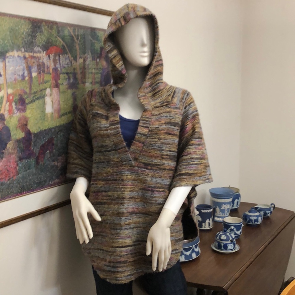Dylan Space-Dye Hooded Poncho